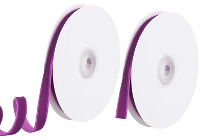 Fluwelen Band 9,5 mm x 9,14 m, 2 Rollen, Lila