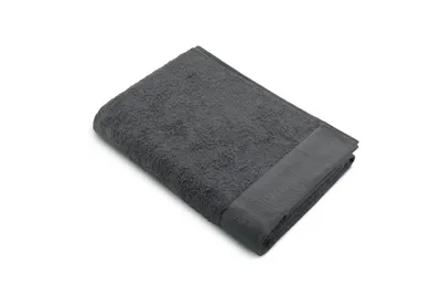 Produktbild von Unyqoos® Walra Remade Baumwolle Badetuch 70x140 cm – 100% Baumwolle, Grau/Anthrazit, weich & saugstark mit Aufhängeschlaufe