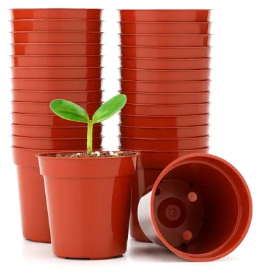 Produktbild von Anzuchttopf Pflanztopf Mini-Blumentopf - Ø 5,4 cm - Kunststoff - Mit Drainagelöchern - 50 Stück - Für Aussaat und Stecklinge