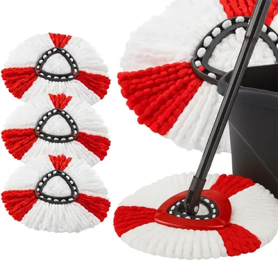 Zdjęcie produktu dla 3X Wkład Do Mopa Obrotowego Vileda Turbo Mop Końcówka Zapas Chłonne Wkłady