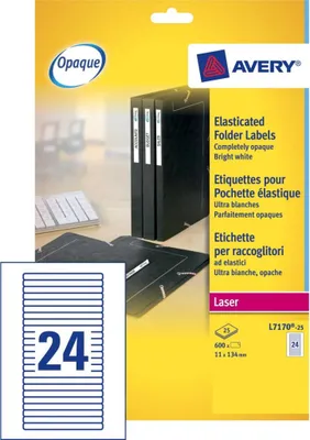 Produktbild von Avery L7170-25, Weiß, Papier, Laser/Inkjet, Selbstklebeeticket, Rechteck, A4