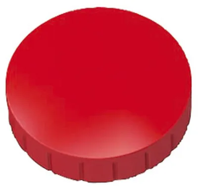 Obrázek produktu pro MAUL Magnet kulatý 10 kusů 0,8 kg plast ferit nerozbitný erodovaný lakovaný Ø 3,2 x 0,96 cm červený