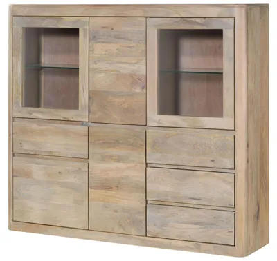 Produktbild von MASSIVMOEBEL24 Highboard Mango 166x40x145 weiß lackiert TORONTO #304