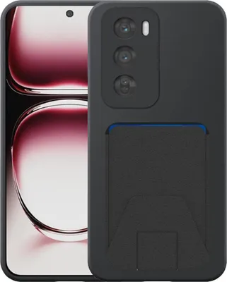 Immagine prodotto di Adatto per Oppo Reno 12 Pro Custodia per telefono con scanalatura regolabile in pelle - Custodia flessibile con copertura posteriore in silicone TPU con scanalatura regolabile in pelle - Nero - Smartphonics