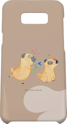 Produktbild von Mr. & Mrs. Panda Samsung Galaxy S8 plus Handyhülle  Mops Verliebt - Hundeglück - Geschenk, Hülle, Sprüche, Hund, Handy Case, Liebe, Knuffig, Partner, Cover