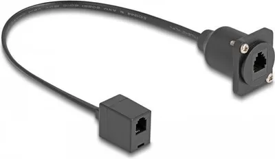 Obrázok produktu pre DeLOCK 87969, 0,3 m, RJ-10, RJ-10, Čierna, Samica, Samica