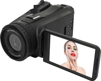 Obrázek produktu pro 4K videokamera, 18x digitální zoom, 4,0palcový displej, 4500 mAh, 64 MP záznamník s ochranou proti otřesům a duální obrazovkou pro fotografování