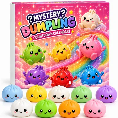 Produktbild von Dumpling Squishy Mystery,Anti-Stress Spielzeug,Weiches Langsam Zurückfederndes Squeeze Toy,Knautschbälle für Kinder und Erwachsene,(style B)