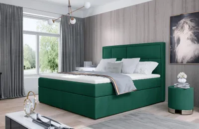 Immagine prodotto di Letto Letti in velluto 180x215 Camera da letto classica Mobili italiani Nuovo