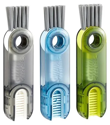 3-in-1 Reinigungsbürsten-Set, 3-teilig, für Flaschen & Gläser