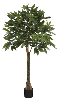 Obrázek produktu pro Slídové dekorace Umělá rostlina Pachira - H120 x Ø50 cm - zelená