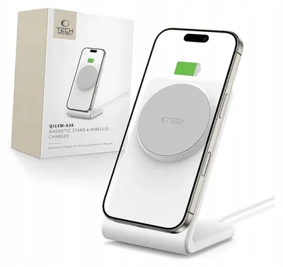 Obrázek produktu pro Tech-Protect QI15W-A38 Bezdrátová nabíječka MagSafe bílá