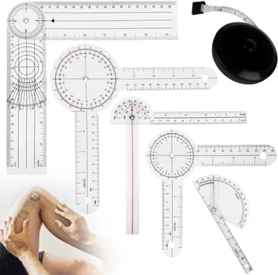Productafbeelding van PromoHome® Professionele Goniometer-set - 6-delige medische meetset voor fysiotherapie en training