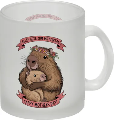 Produktbild von Capybara - Alles Gute zum Muttertag Glas Tasse