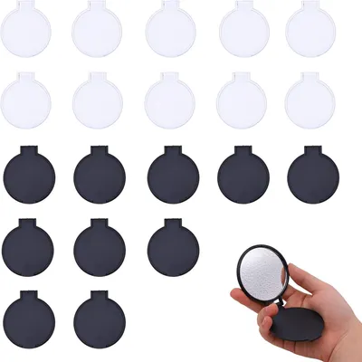 Zdjęcie produktu dla Zestaw 20 Mini Luster, Składane Lusterko do Makijażu, Okrągłe, Przenośne, do Podróży i Codziennego Użytku