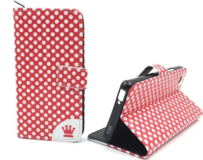 Produktbild von Handyhülle Tasche für Handy ZTE Nubia Z9 Mini Polka Dot Rot