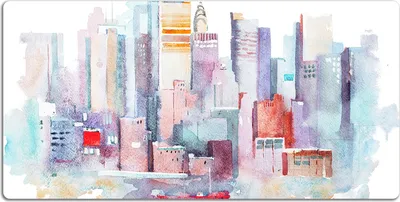 Produktbild von Schreibtischmatte Tischunterlage 90x45 cm Mauspad - Stadt