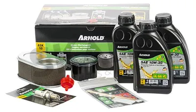 Image de Kit Entretien Autoportée Arnold. Pour Moteurs Mtd Thorx Ohv 420 Cc (à Partir De 2017). Composé De : 3 Bidons D'huile Sae 10w30 D