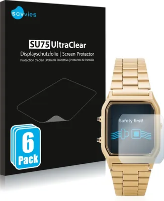 Produktbild von 6x Für Casio AQ-230GA Schutzfolie Savvies Displayschutz Display Schutz Folie Klar Transparent