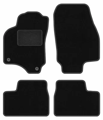 Produktbild von Velours-Fußmatten für Opel Astra G 1998-2009 (Cabrio/Coupé/Bertone) – 4-tlg, Schwarz, passgenau – Wielganizator LUX