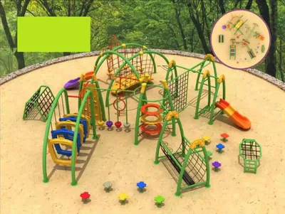 Image de Tour d'escalade Divertissement Tour de jeux extérieure avec toboggan plastique