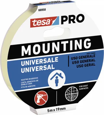 Image de Montage Pro Adhésif Double Face Universel 5m X 19mm.