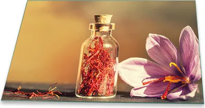 Produktbild von Herdabdeckplatte Glaskeramikfeld Spritzschutz Glas Universal Deko 80x52 Blumen Violett
