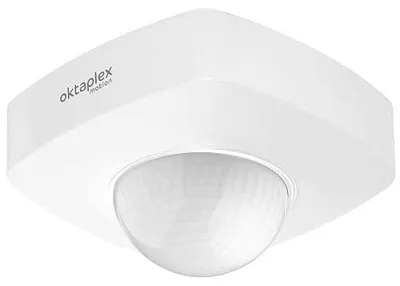 Zdjęcie produktu dla Czujnik ruchu pir 360 natynkowy IP65 biały 230V montaż sufitowy zewnętrzny