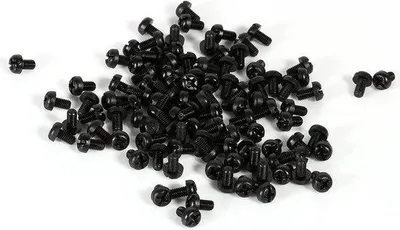 Obrázek produktu pro Nylonové šrouby s kulatou hlavou M3, 5 mm, černé