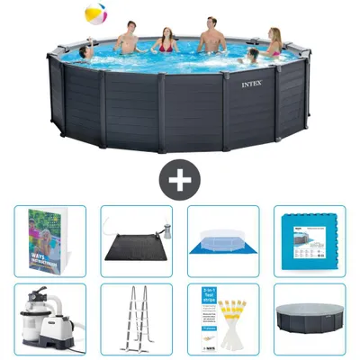 Produktbild von Graphite Panel Pool Rund - 478x124 cm - 9-teilig  S621