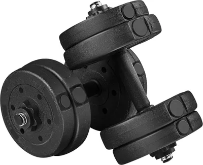 Produktbild von Yaheetech 2er Set Kurzhantel 15 kg verstellbar, 8 Scheiben, mit Sternverschlüssen & Anti-Rutsch-Griff