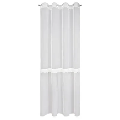 Produktbild von EUROFIRANY | Gardinen - SOFI - 140x260 cm - Weiß - Elegante Applikation - Romantischer Akzent