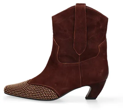 Produktbild von Damenschuhe, Stiefel, schwarz, Leder, mit Nieten, im Western-Stil, Marke: Marc Ellis
