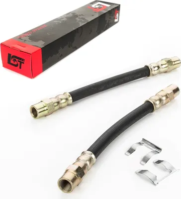 Produktbild von 2x Bremsschlauch Set hinten + Halteklammer für Seat Toledo I VW Golf II 160mm