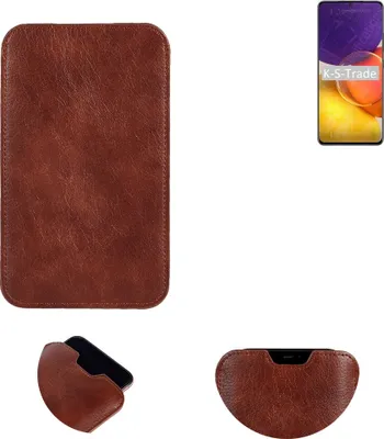 Produktbild von K-S-Trade Schutzhülle Handyhülle kompatibel mit Samsung Galaxy Quantum2 Handytasche Kunstleder Sleeve in braun