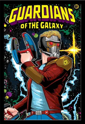 Immagine prodotto di Guardiani della Galassia - Shooter - Poster cinematografico spaziale - 61x91,5 cm MDF-Rahmen schwarz