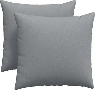 Image de vidaXL Coussin de canapé 2 pcs gris clair 45 x 45 cm Tissu