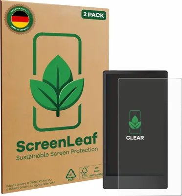 Produktbild von 2x ScreenLeaf Schutzfolie für reMarkable Paper Pro Move nachhaltiger Displayschutz Display Schutz Folie Klar Transparent