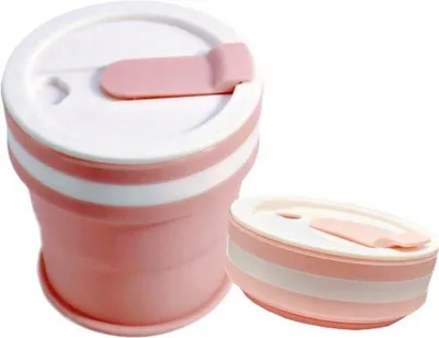 Obrázek produktu pro skládací miska 350 ml, růžová, silikonová