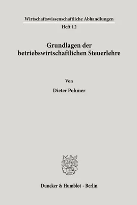Produktbild von Grundlagen der betriebswirtschaftlichen Steuerlehre.