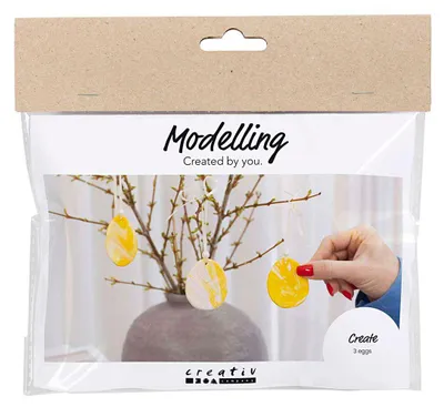 Image de Mini Hobbies Set Œuf à modeler Jaune clair Couleurs pastel