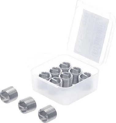 Zdjęcie produktu dla Zestaw 10 sztuk gwintowanych wkładów M12 x 1,5 mm do naprawy uszkodzonych gwintów