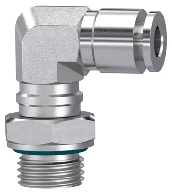 Produktbild von Riegler L-Steckverschraubung, drehbar, G 1/4 a., Schlauch-Ø 6, ES 1.4404