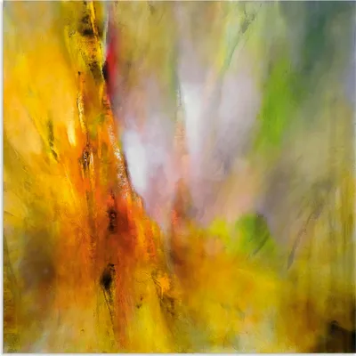 Produktbild von ARTland Wandbild Alu für Innen & Outdoor Lichtraum - goldenes Licht Größe: 40x40 cm