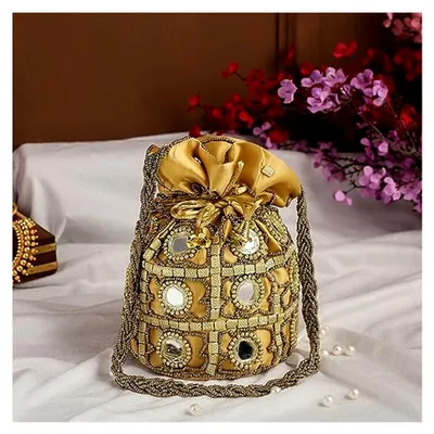 Produktbild von Potli Taschen Geldbörse mit Kordelzug