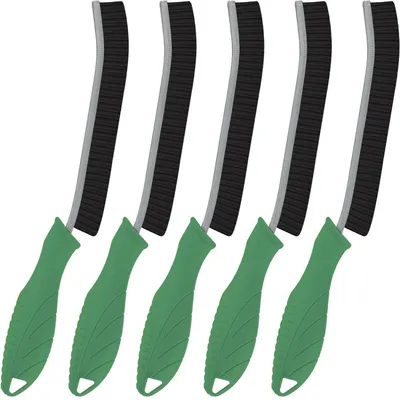 Produktbild von Fugenbürste 5er Set, Hartborsten Reinigungsbürste für Bad & Küche, Grüner Griff