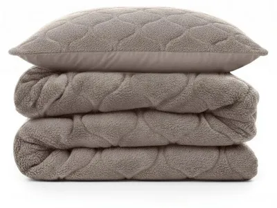 Imagen del producto de Sleeptime. Edredón "Lazy" en color taupe/gris, 140 x 200 cm, con funda de almohada incluida
