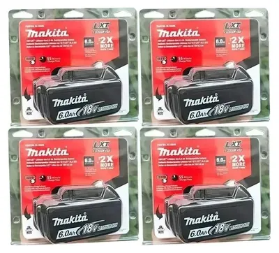 Productafbeelding van Oplaadbare batterij, compatibel met elektrisch gereedschap, meerdere beveiligingsfuncties, 4 stuks, 6.0Ah, 18V