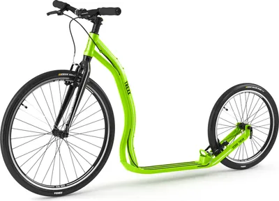 Produktbild von Yedoo Trexx Sport Alloy Roller Scooter Tretroller - für Erwachsene und Teenager, bis 130 kg, mit Luftreifen 26/20 und verstellbarem Lenker Grün