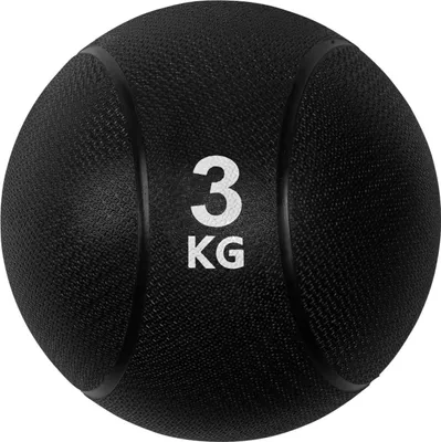 Immagine prodotto di VirtuFit Medicinball Pro 3 kg in gomma, nero, palla da allenamento
